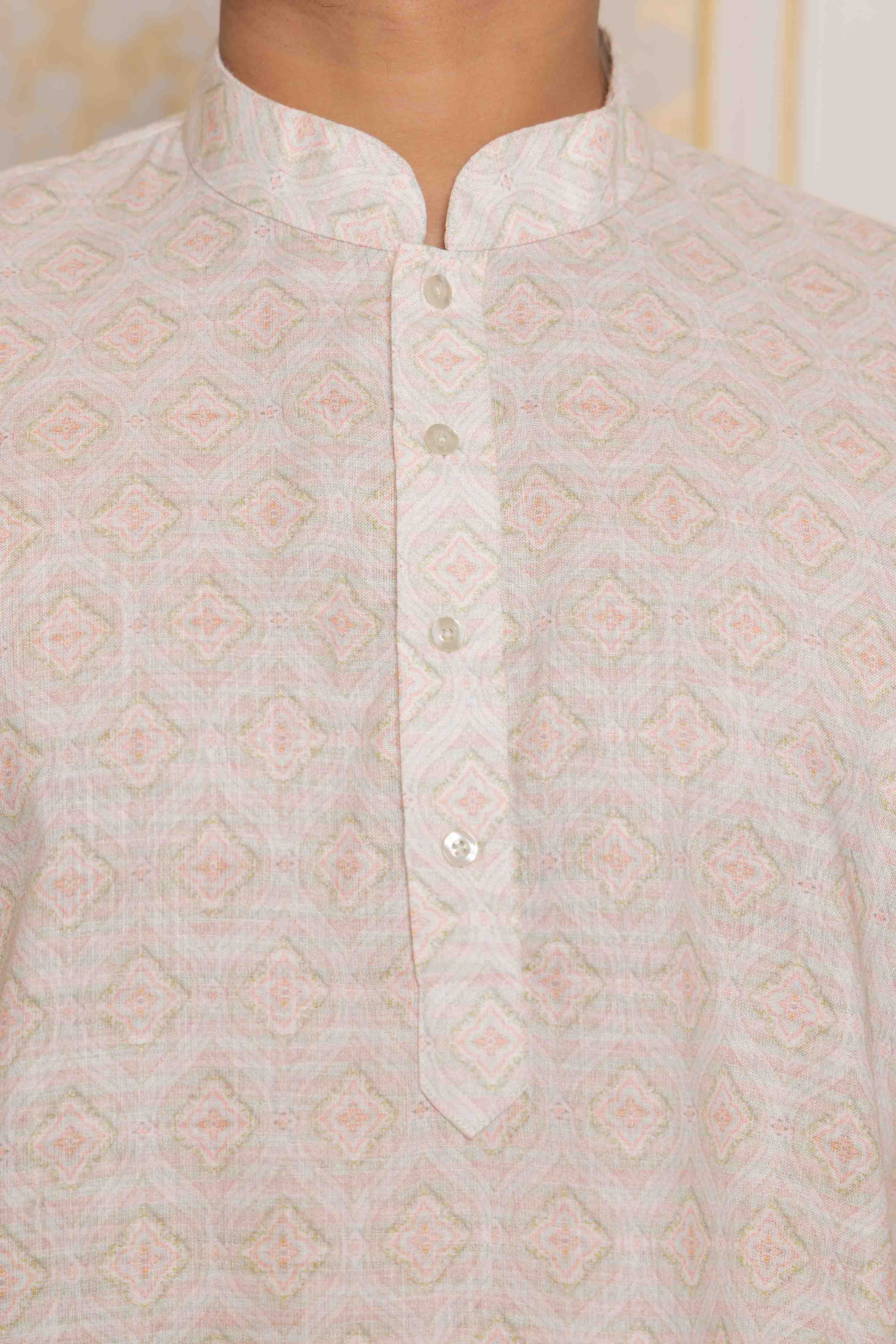 Pastel Print Short Kurta